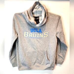 UCLA‎ Bruins Football Gray Hoodie Sweatshirt Pockets Juniors Size L / 14-16
